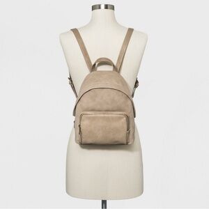 Universal Thread mini backpack beige faux leather vegan with adjustable straps